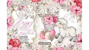 دانلود کلیپ آرت بره عید پاک Happy Easter lamb design