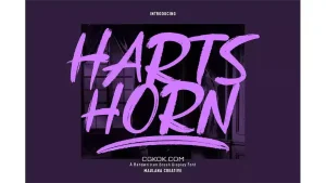 دانلود فونت انگلیسی Hartshorn Brush Font