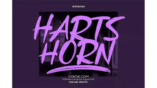 دانلود فونت انگلیسی Hartshorn Brush Font