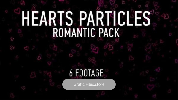 دانلود فوتیج پارتیکل قلب Hearts Particles Romantic Pack