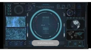 دانلود فوتیج مانیتور رادار کابین خلبان HUD Virtual Radar Hologram Interface System Cockpit