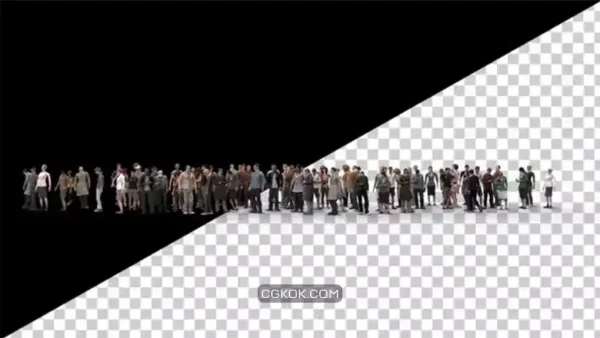 دانلود فوتیج جمعیت مردم Idle Waiting Crowd