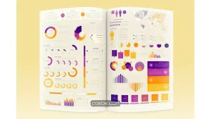 دانلود وکتور اجزای اینفوگرافیک Infographic Elements Template