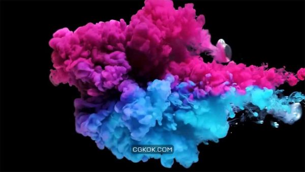 فوتیج پاشیدن جوهر رنگی Ink Color Splash