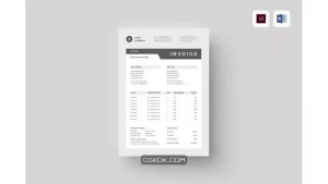دانلود قالب ایندیزاین فاکتور Invoice | MS Word & Indesign