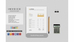 دانلود فایل لایه باز فاکتور فروش Invoice Template
