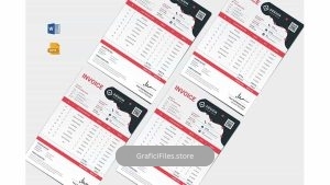 دانلود قالب آماده ورد فاکتور Invoice Word Template