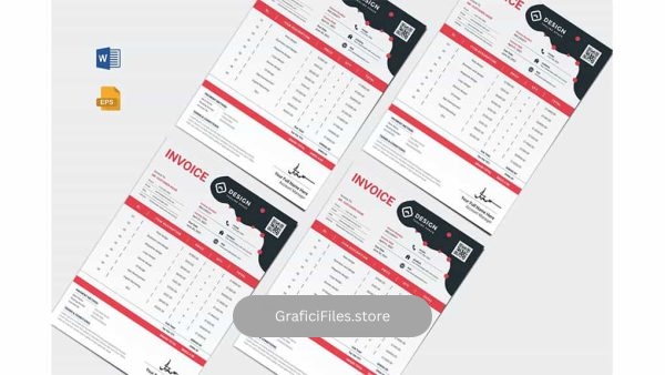 دانلود قالب آماده ورد فاکتور Invoice Word Template