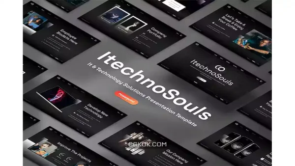 دانلود قالب پاورپوینت تکنولوژی و فناوری اطلاعات Itechnosouls – It & Technology Powerpoint