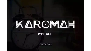 دانلود فونت انگلیسی گرافیکی Karomah Typeface Font
