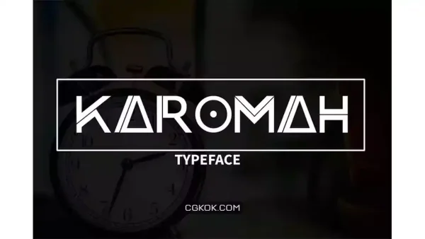 دانلود فونت انگلیسی گرافیکی Karomah Typeface Font