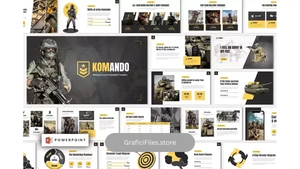 دانلود قالب پاورپوینت ارتش و نظامی KOMANDO – Military & Army Powerpoint Template