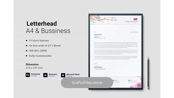 دانلود قالب آماده ورد سربرگ Letterhead for Microsoft Word 2