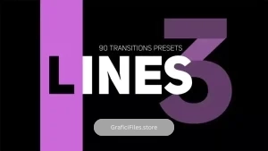 دانلود ترانزیشن پریمیر خطوط رنگی Line Transitions Presets 3