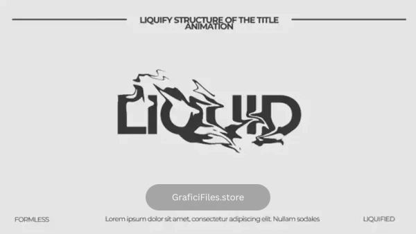 پروژه افترافکت تایتل سیال Liquified Title