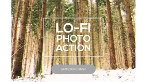 دانلود اکشن فتوشاپ عکس لوفای Lo-Fi Photo Action