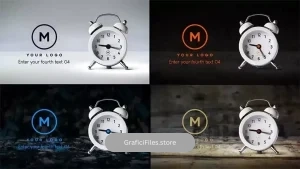 پروژه افترافکت نمایش لوگو با ساعت Logo Clock