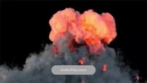 دانلود فوتیج انفجار Long Shot Of An Explosion