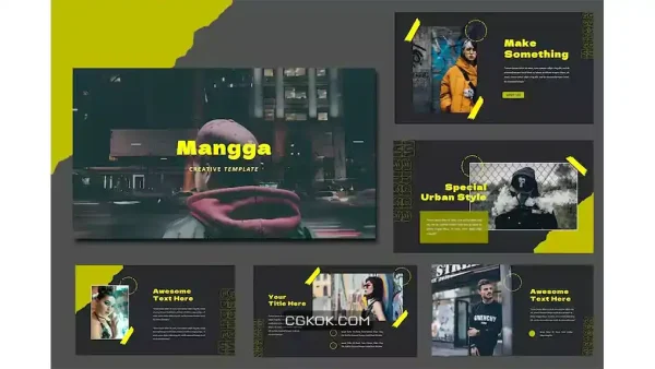 دانلود قالب پاورپوینت سبک شهری Mangga Urban Style PowerPoint