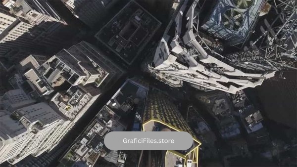 فوتیج نمای بالا به پایین منهتن Manhattan Top-Down View