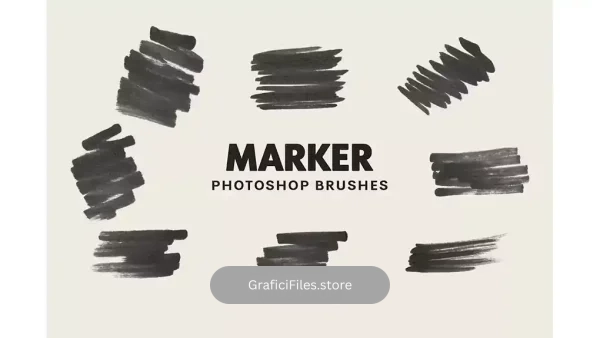 دانلود 20 براش قلمو فتوشاپ Marker Brushes