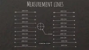 پروژه داوینچی ریزالو خطوط اندازه گیری Measurement Lines