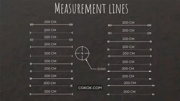 پروژه داوینچی ریزالو خطوط اندازه گیری Measurement Lines