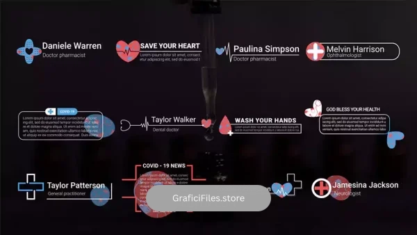 پروژه پریمیر تایتل و زیرنویس پزشکی Medical Titles & Lower Thirds