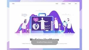 دانلود تصاویر وکتور پزشکی و بهداشت و درمان Medicine and Healthcare Flat Concept