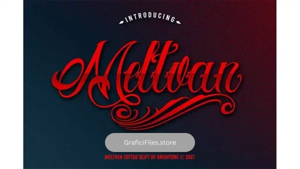 دانلود فونت انگلیسی تاتو Meltvan – Tattoo Lettering