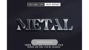 دانلود افکت متن فلزی Metal Editable Text Effect