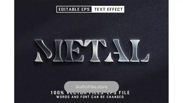 دانلود افکت متن فلزی Metal Editable Text Effect