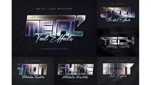 دانلود افکت متن و لوگو فلزی Metal Text and Logo Effects