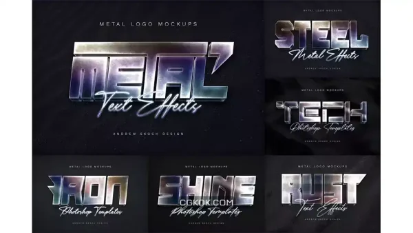 دانلود افکت متن و لوگو فلزی Metal Text and Logo Effects
