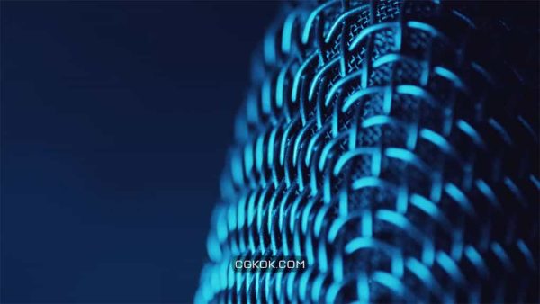 فوتیج روشن شدن میکروفون Microphone Lit Up