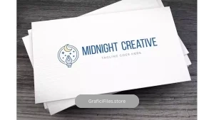 دانلود وکتور لوگو نیمه شب Midnight Creative Logo Template