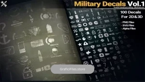 دانلود برچسب و علائم نظامی Military Decals Vol.1