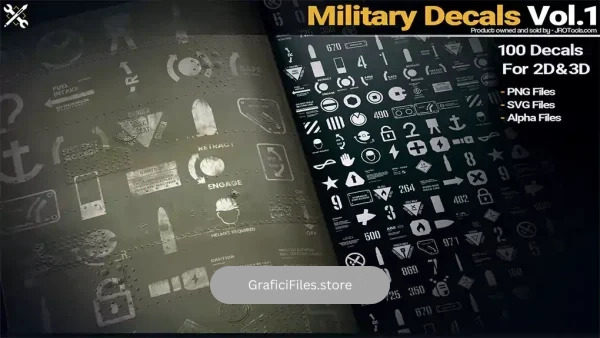 دانلود برچسب و علائم نظامی Military Decals Vol.1