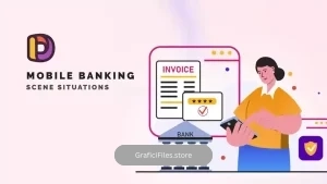 پروژه افترافکت موشن گرافیک همراه بانک Mobile Banking – Scene Situations