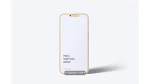 دانلود موکاپ تلفن همراه هوشمند Mobile smartphone mockup front view