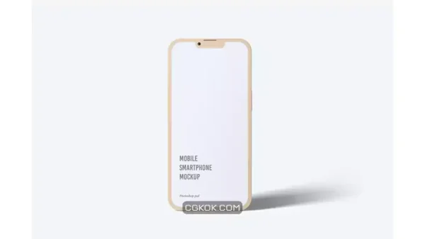 دانلود موکاپ تلفن همراه هوشمند Mobile smartphone mockup front view