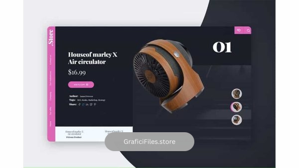 دانلود قالب لایه باز صفحه محصول مدرن Modern Product Page Exploration