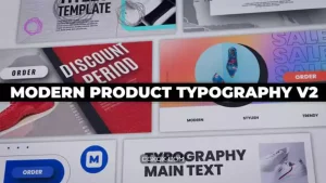 پروژه فاینال کات معرفی محصول با تایپوگرافی مدرن Modern Product Typography V2