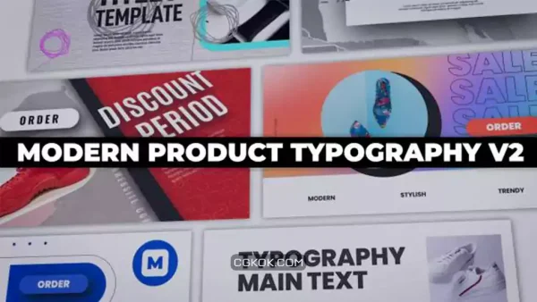 پروژه فاینال کات معرفی محصول با تایپوگرافی مدرن Modern Product Typography V2