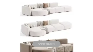 دانلود آبجکت کاناپه مدرن 4