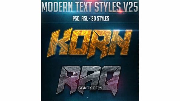 دانلود استایل متن مدرن Modern Text Styles V25