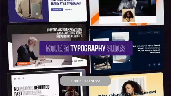 پروژه فاینال کات اسلایدشو تایپوگرافی مدرن Modern Typography Slides