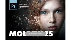 دانلود اکشن فتوشاپ افکت از هم پاشیدن مولکولی Molecules Photoshop Action