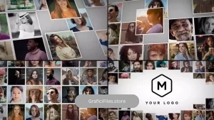 پروژه داوینچی ریزالو نمایش لوگو موزاییکی Mosaic Logo Reveal