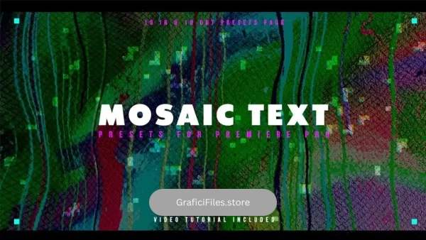 دانلود پریست پریمیر متن موزاییکی Mosaic Text Presets